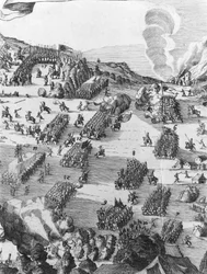 Gesamtansicht der Schlacht bei Mühlberg (Detail), 24. April 1547